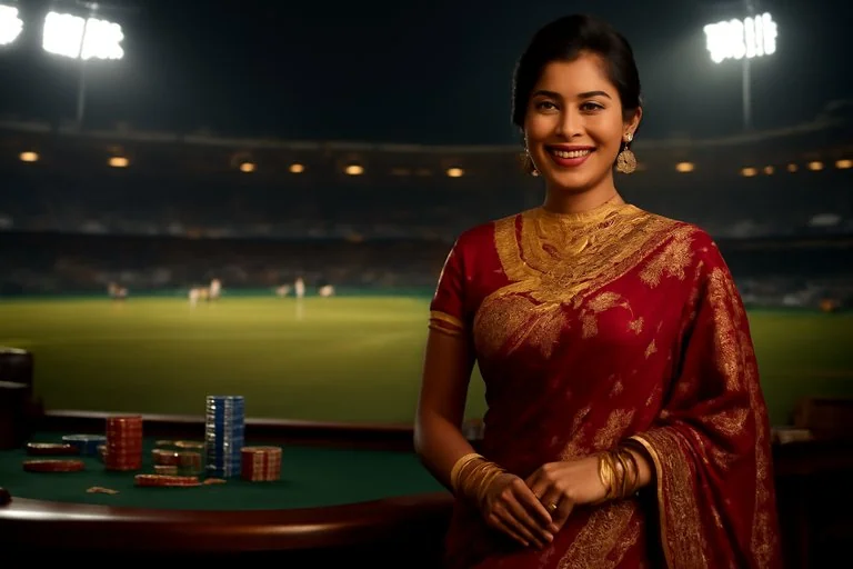 q88o ক্রিকেট স্টেডিয়ামে রাতের আলোকসজ্জা